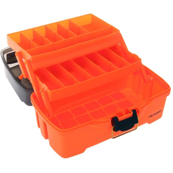 Plano 2-Tray Tackle Box w/Dual Top Access - Smoke -Bright Orange PLAMT6221 - main